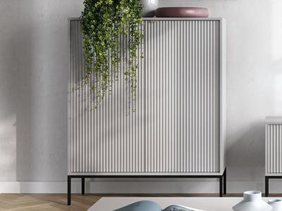 Commode NORYA 2 deuren grijs Commode NORYA 2 deuren grijs