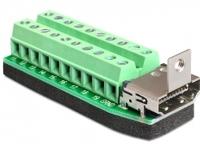 Delock 65168 HDMI-connector Bus, inbouw verticaal Aantal polen: 20 Zilver 1 stuk(s) - thumbnail