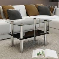 VidaXL Salontafel met 2 lagen glas - thumbnail