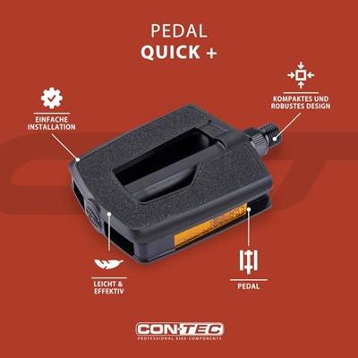 CONTEC pedal "quick +" ct pedals quick plus city/tour black CONTEC pedal "quick +" ct pedals quick plus city/tour black