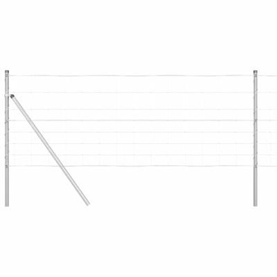 VidaXL Weidehekwerk zilver 25 x 0,8 m gegalvaniseerd staal