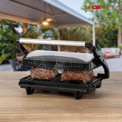 Clatronic MG 3519 Contactgrill Elektrisch Zwart, RVS Clatronic MG 3519 Contactgrill Elektrisch Zwart, RVS
