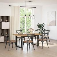 Eettafel NOAIN U-vormige poten 160x90x75 cm massief hout - thumbnail