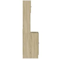 Keukenkast 60x50x180 cm bewerkt hout sonoma eikenkleurig - thumbnail