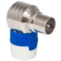 Hirschmann KOSWI5 Coax Connector Male Wit / Blauw - thumbnail