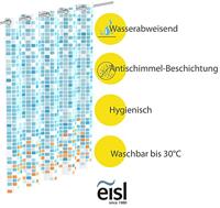 EISL douchegordijn met mozaïek 200x180x0,2 cm blauw en oranje - thumbnail