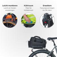 Basil bagagedragertas miles xl pro mik 9-36l zwart/lime - thumbnail