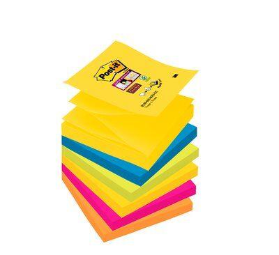 Post-it Super Sticky Z-notes Carnival, 90 vel, ft 76 x 76 mm, pak van 6 blokken