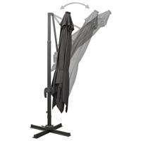 VidaXL Zweefparasol met paal en led-verlichting 300 cm antracietkleur - thumbnail