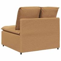 Modulaire bank middenmodule met kussens 100 cm beige - thumbnail