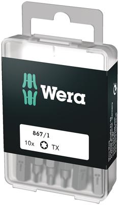 Wera 867/1 Z TORX® Bits, TX 25 x 25 mm (10 Bits pro Box) - 1 stuk(s) - 05072409001 Wera 867/1 Z TORX® Bits, TX 25 x 25 mm (10 Bits pro Box) - 1 stuk(s) - 05072409001