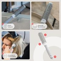 Olivia Garden Wavy Bristles White & Grey Brush Ø25mm - thumbnail