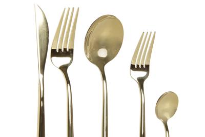 Bestek DKD Home Decor Gouden Roestvrij staal 3 x 1,5 x 13 cm 20 Onderdelen