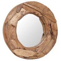 VidaXL Decoratieve spiegel rond 60 cm teakhout - thumbnail