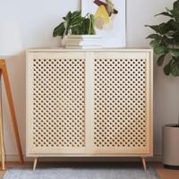 VidaXL Kastdeuren met latwerk 2 st 59,5x99 cm massief grenenhout - thumbnail