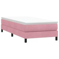 Boxspring zonder matras fluweel roze 90x210 cm - thumbnail