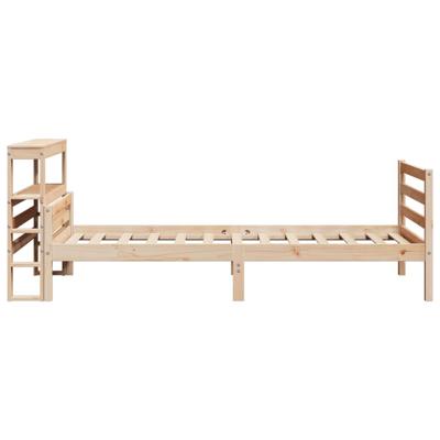 Bedframe met hoofdbord massief grenenhout 100x200 cm