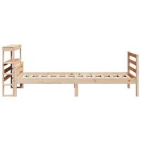 Bedframe met hoofdbord massief grenenhout 100x200 cm - thumbnail
