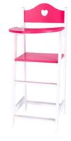 My Beautiful Dollsroom Houten Poppenstoel Roze/Wit - thumbnail