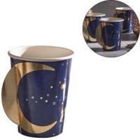 Ginger Ray drinkbekers wegwerp blauw 8 stuks | 20 stuks - thumbnail