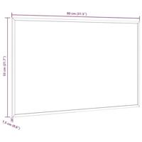 Magnetisch whiteboard met massief grenenhouten frame 80x55 cm - thumbnail