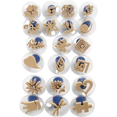Creativ Company Foam stempels met handvat, afm 3-6 cm, 20 stuk/ 1 doos