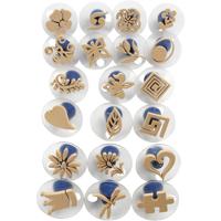 Creativ Company Foam stempels met handvat, afm 3-6 cm, 20 stuk/ 1 doos - thumbnail