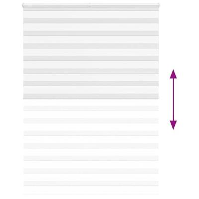 VidaXL Zebra rolgordijn 155x230 cm stofbreedte 150,9cm polyester wit VidaXL Zebra rolgordijn 155x230 cm stofbreedte 150,9cm polyester wit