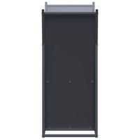 Brandhoutrek 69,5x35x81 cm koudgewalst staal antracietkleurig - thumbnail