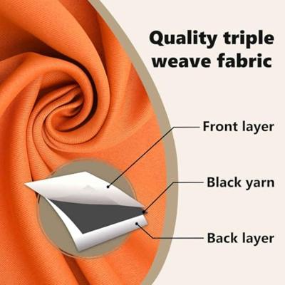 VidaXL Zwart-out gordijnen met ringen 2 pcs feloranje 260 x 140 cm