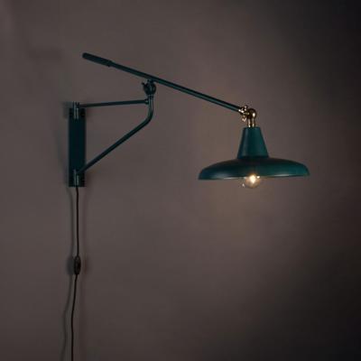 Dutchbone Wandlamp 'Hector' 30cm, kleur Teal