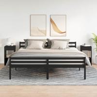 Nachtkastjes 2 st met lade 35x34x66,5 cm zwart eikenkleurig - thumbnail