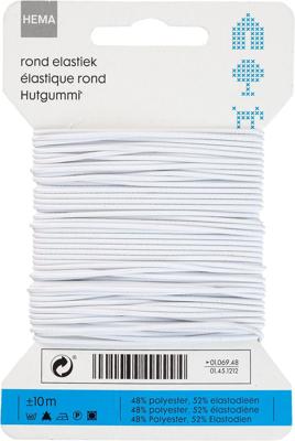 HEMA Rond elastiek 10m wit