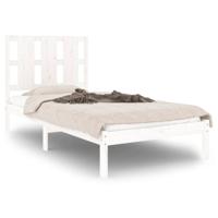 Bedframe zonder matras massief grenenhout wit 90x200 cm - thumbnail