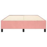 Bedframe fluweel roze 140x190 cm - thumbnail
