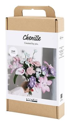 Creativ Company Hobbyset bloemen van chenilledraad, bloemen, pastelkleuren, 1 doos