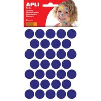 Apli Kids stickers, cirkel diameter 20 mm, blister met 180 stuks, blauw - thumbnail