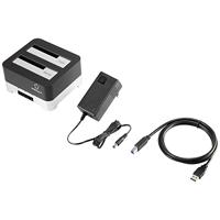 Renkforce RF-DOCKING-02 USB-A 3.0 SATA 6 Gb/s 2 poorten Harde schijf-kopieerstation 2.5 inch, 3.5 inch Met clone-functie - thumbnail