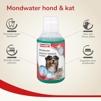 Beaphar Mondwater voor hond en kat 2 x 250 ml