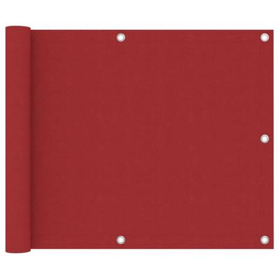 Balkonscherm 75x600 cm oxford stof rood