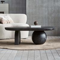 WOOOD Salontafel 'Steppe' Mangohout, 110 x 72cm, kleur zwart - thumbnail