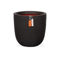 Capi Pot Bol Rib Ø54cm Zwart - thumbnail