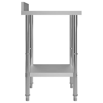 Keukenwerktafel met spatscherm 60x60x93 cm roestvrij staal