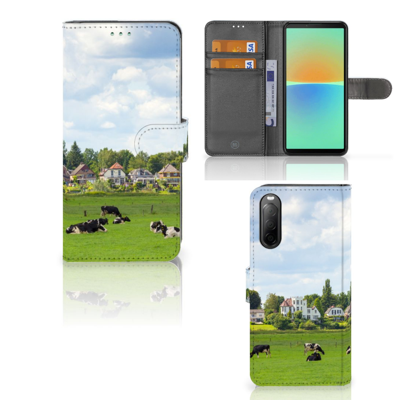 Sony Xperia 10 IV | Telefoonhoesje | Met pasjeshouder | Koeien