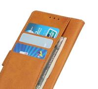Casecentive Leren Wallet case met sluiting iPhone 13 Pro tan - thumbnail