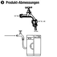 Cornat Dubbeldienstkraan &apos;Was&apos; 1/2 Mat/Ch - TEC301101 - thumbnail