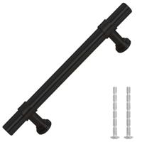 Handvatten 10 st 96 mm roestvrij staal zwart - thumbnail