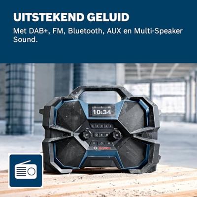 Bosch Professional GPB 18VH-6 SRC Accu bouwradio DAB+ / FM / Bluetooth® / AUX - 06014A6200