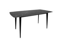 Moderne eettafel MILANO 160 cm antraciet keramiek zwarte metalen poten - 46992 - thumbnail