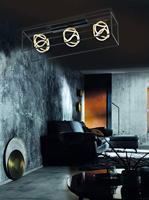 Fischer & Honsel Design plafondlampGesa zwart met goud - 20556 - thumbnail
